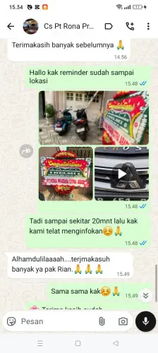 Testimonial Papan Bunga brebes